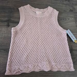 Cat & Jack Pink Knit Sleeveless Top NWT